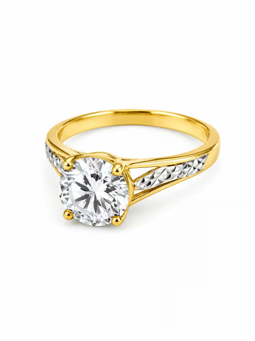 Cincin sin ter may rhodium keemasan