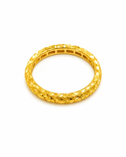 All round hollow band ring