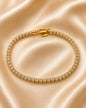 Rantai tangan bead rhodium keemasan