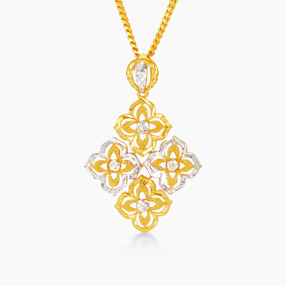916/22K Yellow and White Gold Pendant 6200022YWS(P)