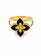 Cincin al hambra black stone keemasan