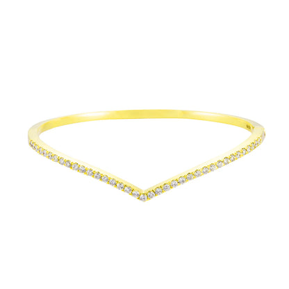 THE V | Diamond Bangle in 375/9K Gold 25797(B)
