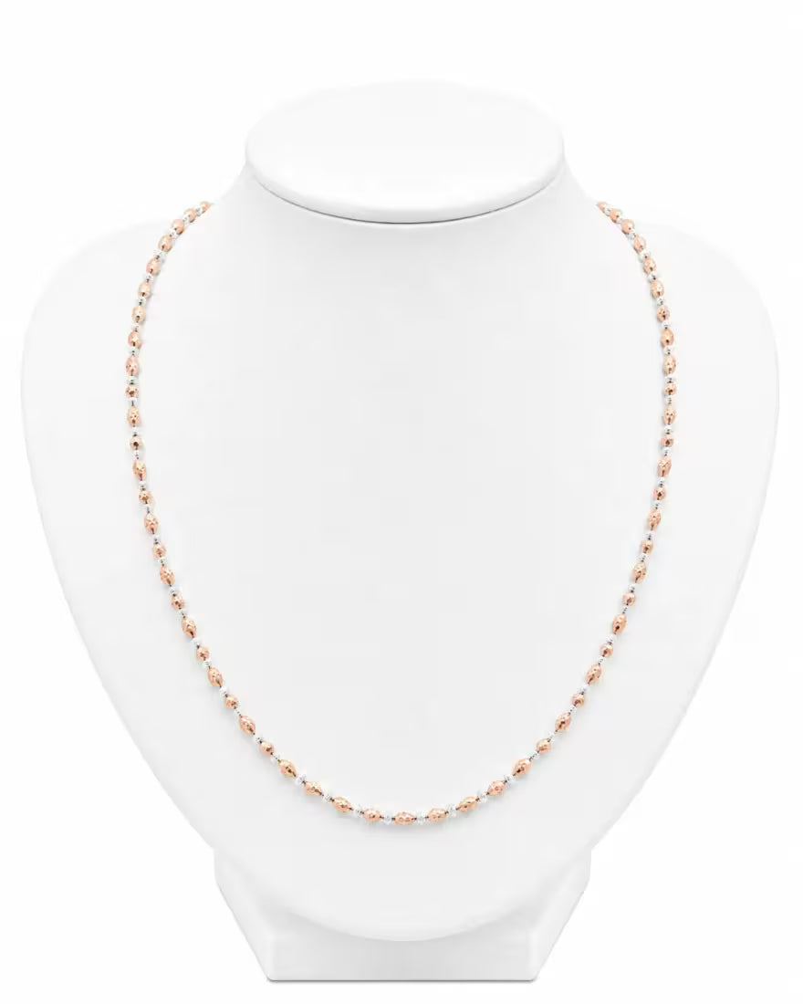 Rantai lehr beads rose gold emas 916