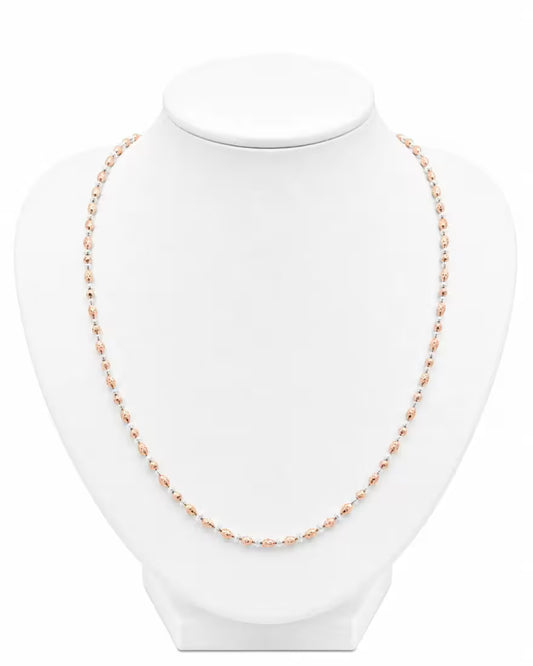 Rantai lehr beads rose gold emas 916