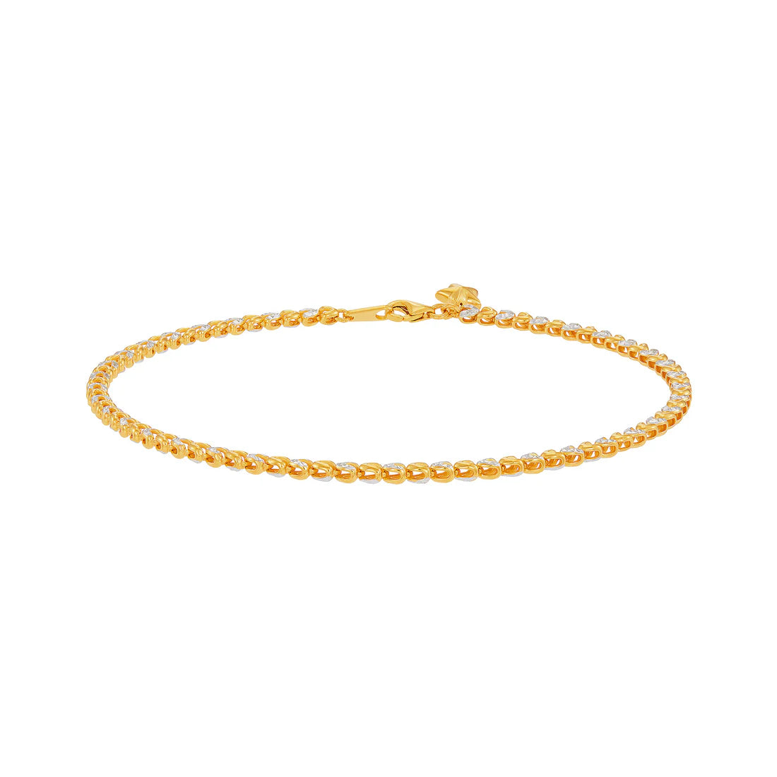 916/22K Yellow and White Gold Anklet 6900001YW