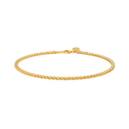 916/22K Yellow and White Gold Anklet 6900001YW