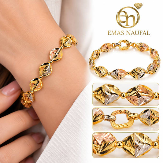 Rantai tangan 3 warna acuan cantik