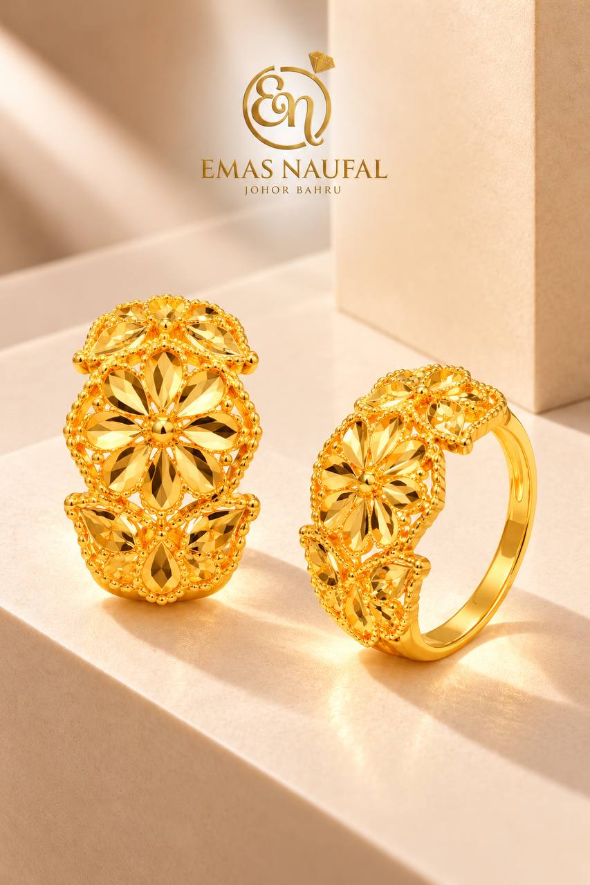 CINCIN BUNGA KELISA FULL GOLD